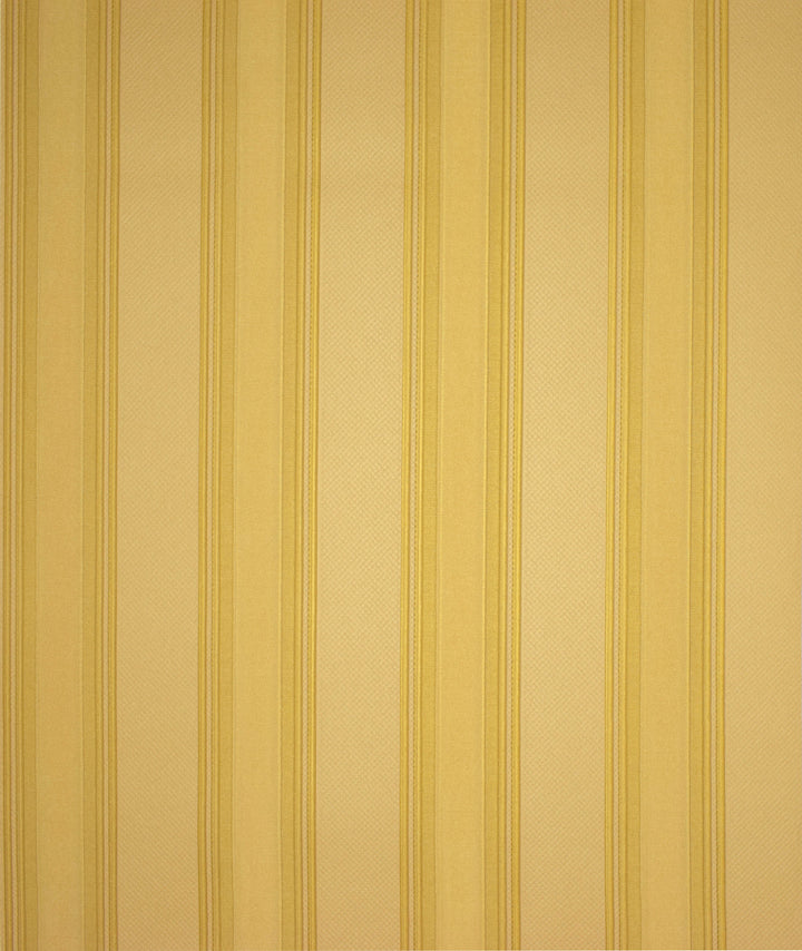 Mustard Chrome Stripe Wallpaper