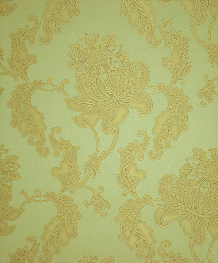 Mint Yellow Flower Wallpaper