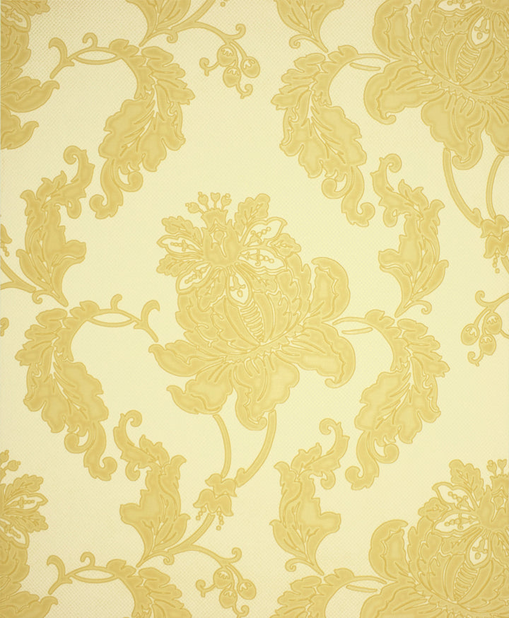 Yellow Grey Flower Wallpaper