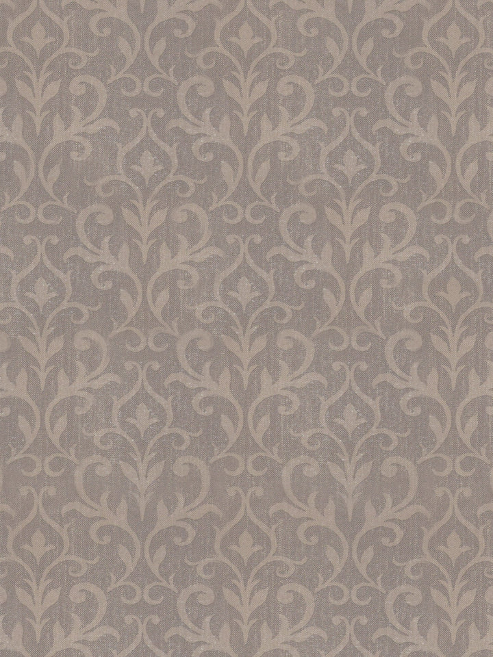 Prince Charles Taupe Linen Wallpaper 82102