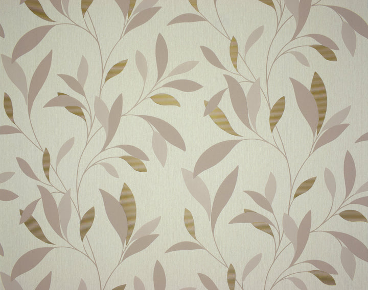 Bristol Taupe Leaf Wallpaper 8249-33