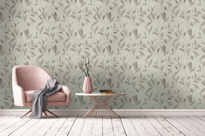 Bristol Taupe Leaf Wallpaper 8249-33