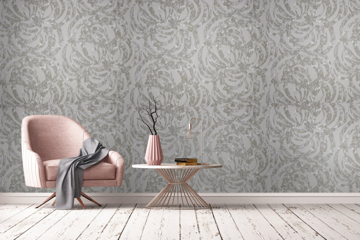 Bristol Silver Swirl Wallpaper 8296-36