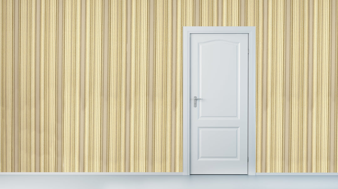 Brighton Gold Stripe Wallpaper 1836-39