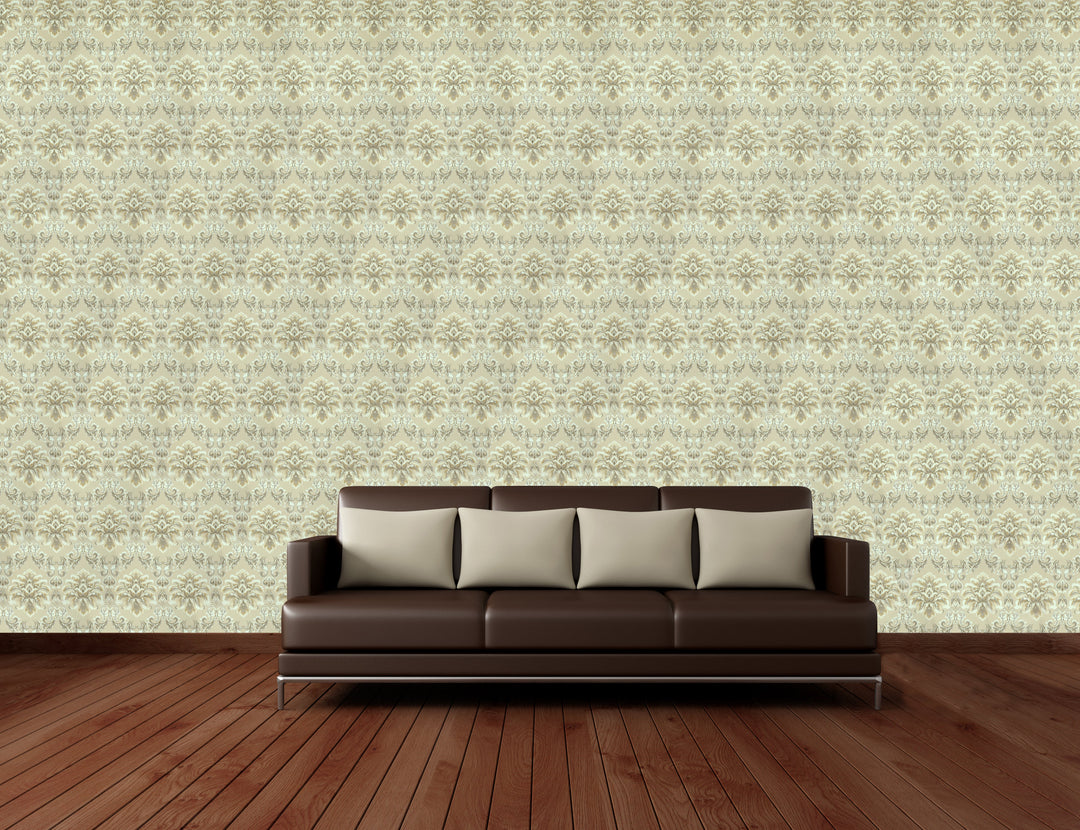 Brighton Olive Medallion Wallpaper 1837-33