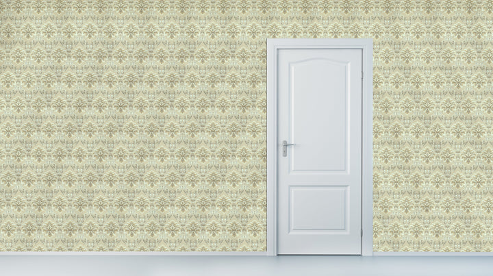 Brighton Olive Medallion Wallpaper 1837-33