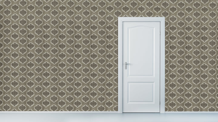 Brighton Walnut Brocade Wallpaper 1842-78