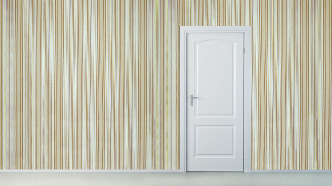 Brighton Bone Stripe Wallpaper 1842-99