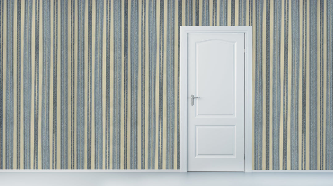 Brighton Denim Stripe Wallpaper 1843-78