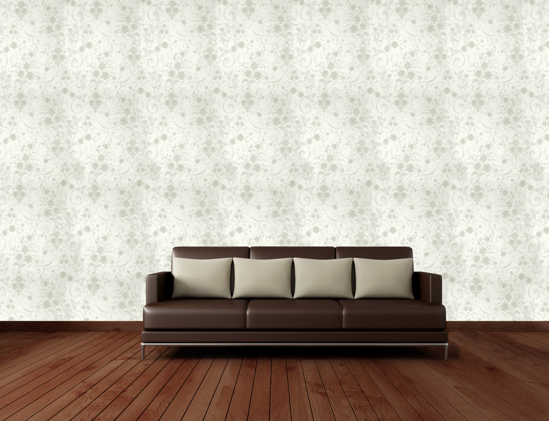 Brighton Snow Patina Wallpaper 8412-67