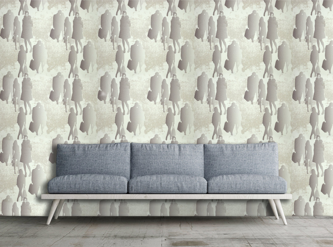 Bristol Soft Grey Wave Wallpaper 8103-33
