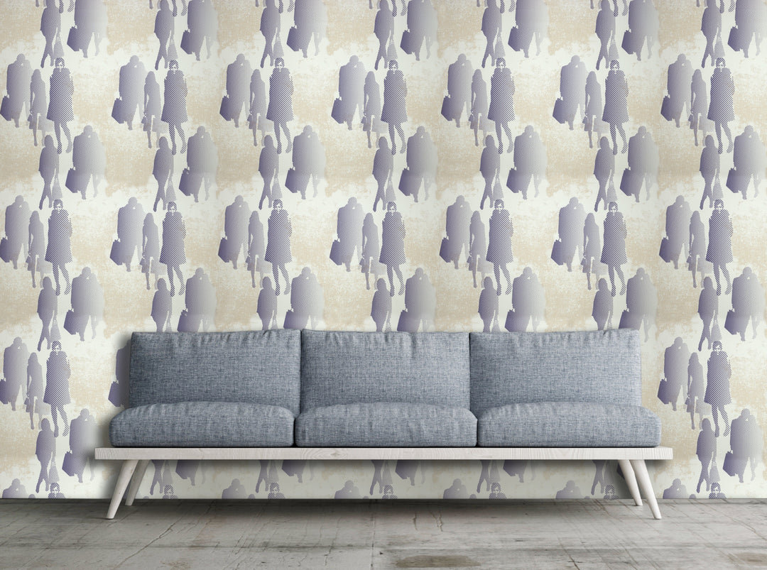 Bristol Lilac Brush Wallpaper 8103-37