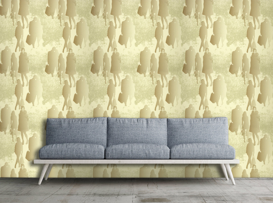 Bristol Ivory Wave Wallpaper 8103-38