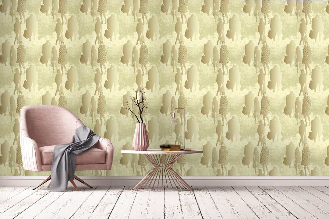 Bristol Ivory Wave Wallpaper 8103-38