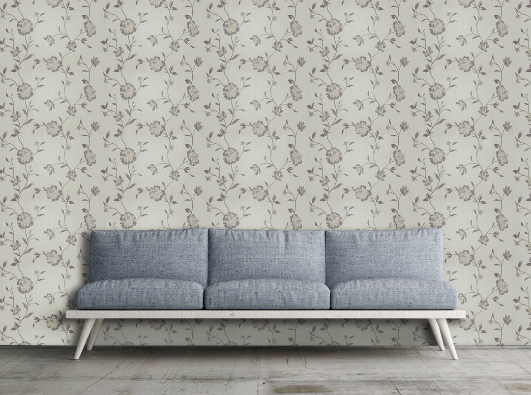 Bristol Silver Petal Wallpaper 8220-33