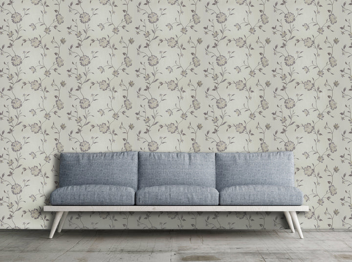 Bristol Silver Petal Wallpaper 8220-33
