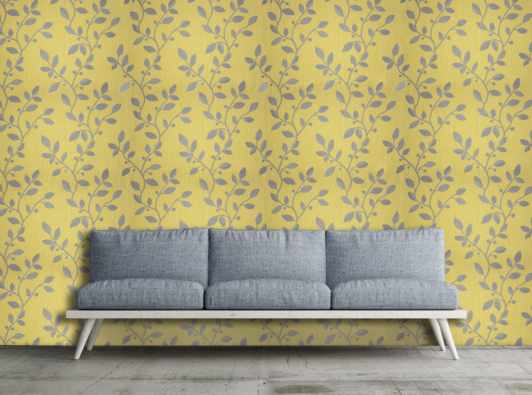 Bristol Yellow Petal Wallpaper 8234-37