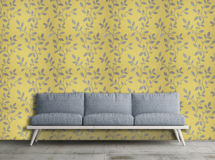 Bristol Yellow Petal Wallpaper 8234-37