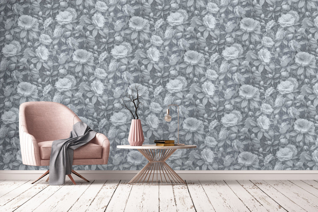 Bristol Slate Garden Wallpaper 8245-25