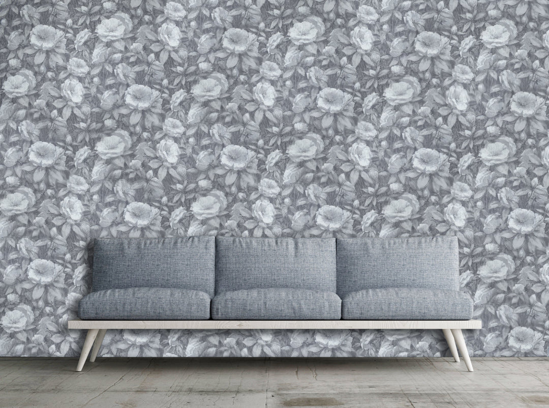 Bristol Slate Garden Wallpaper 8245-25