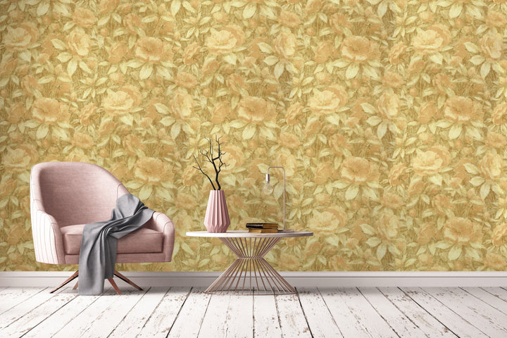 Bristol Mustard Mosaic Wallpaper 8245-64