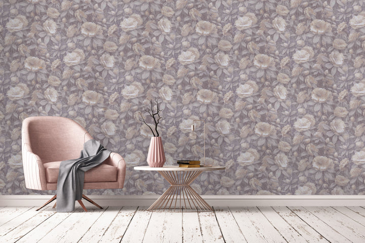 Bristol Mauve Garden Wallpaper 8245-69