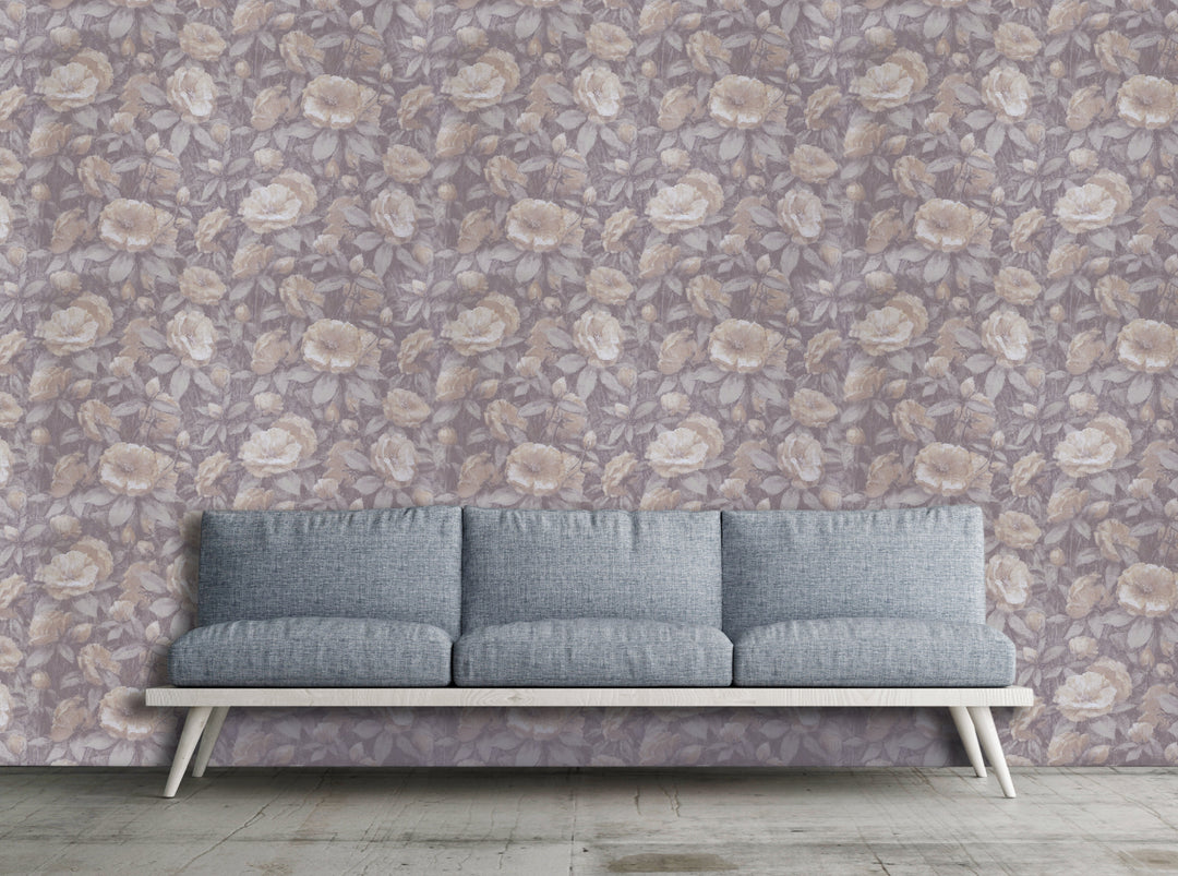 Bristol Mauve Garden Wallpaper 8245-69