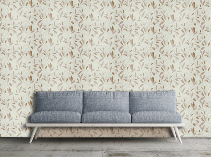 Bristol Taupe Leaf Wallpaper 8249-33
