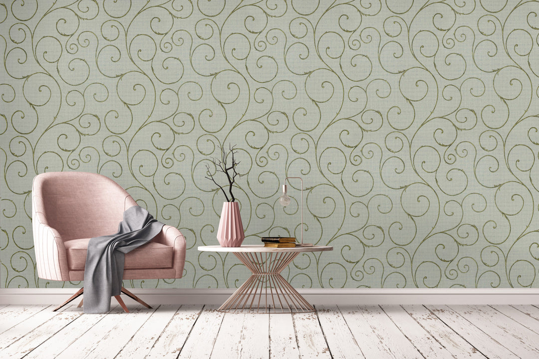 Bristol Aqua Medallion Wallpaper 8262-53