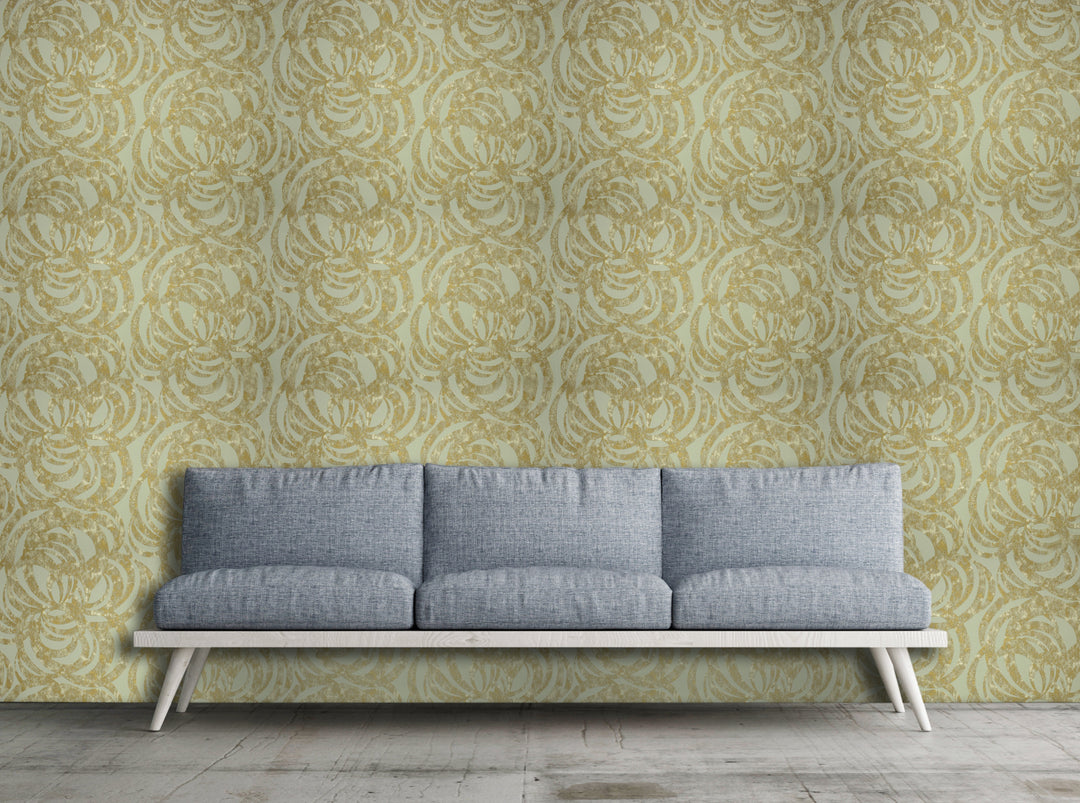 Bristol Gold Spiral Wallpaper 8296-88