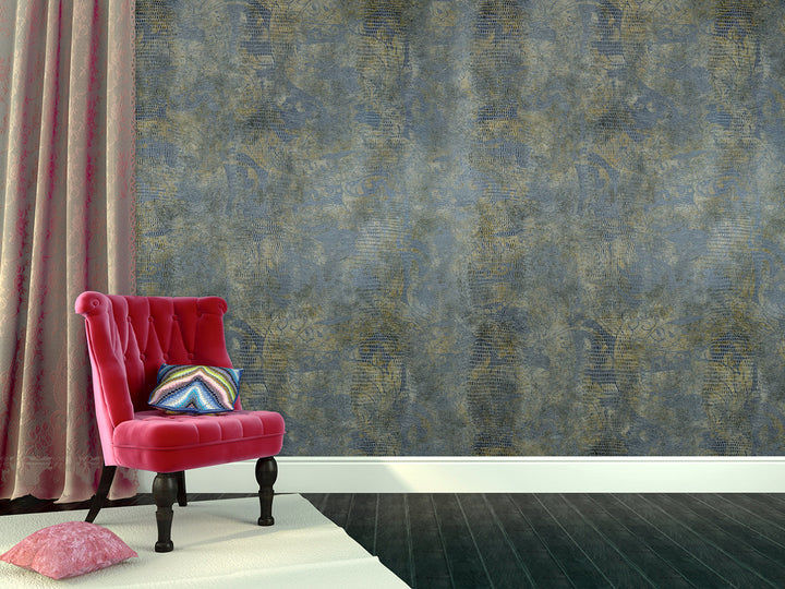 Buckingham Palace 27 Stonewash Blue Wallpaper Sk100-20454
