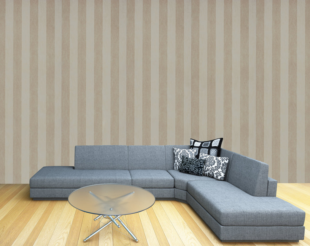 Cambridge Taupe Stripe Wallpaper 7424