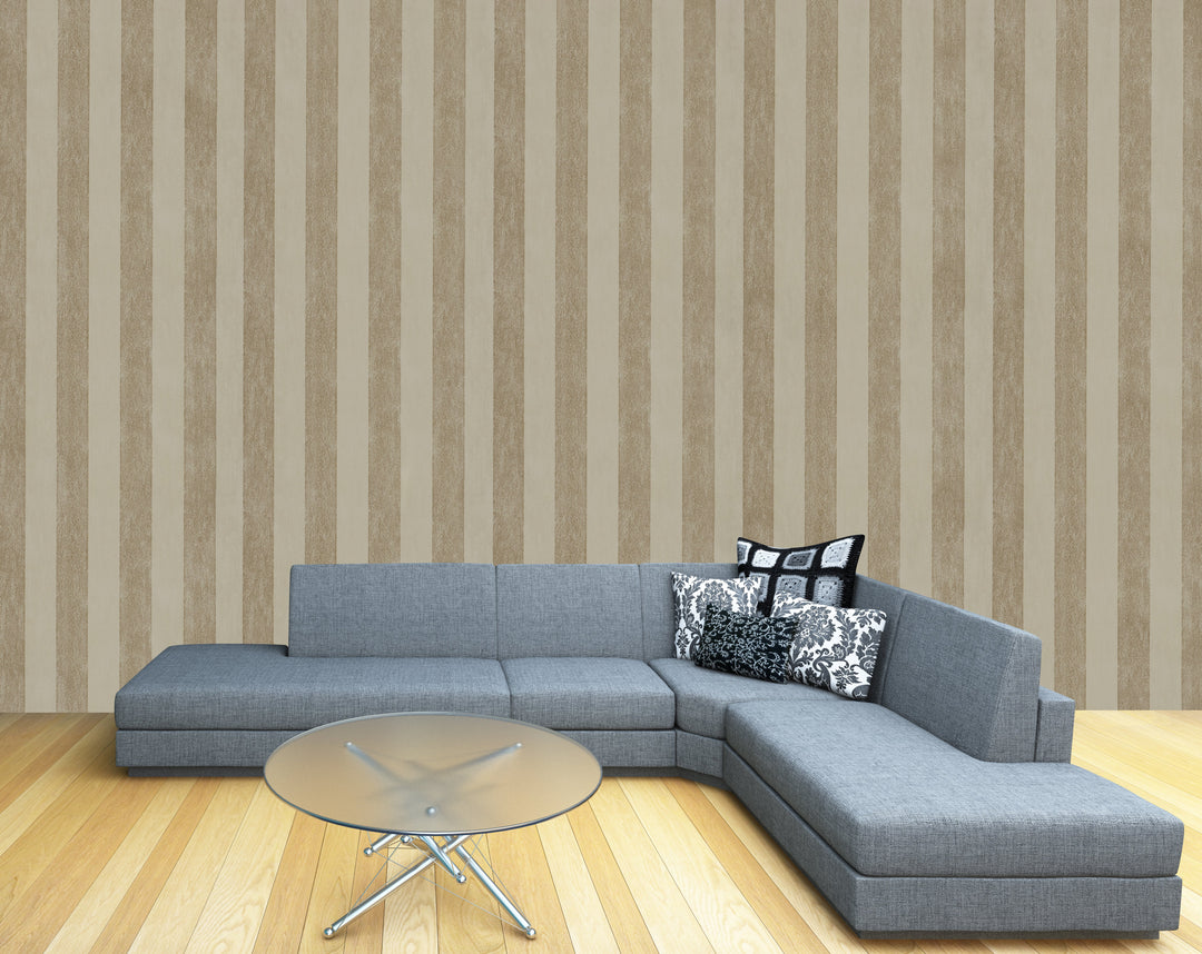Cambridge Mocha Stripe Wallpaper 7425