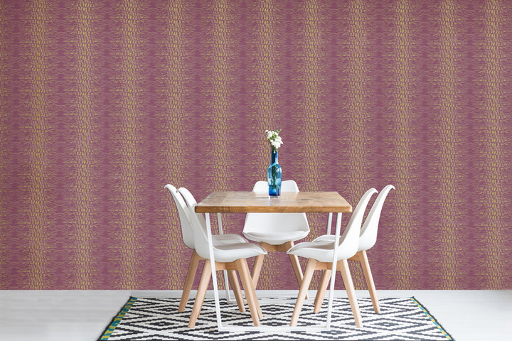 Cardiff Plum Stripe Wallpaper 8101-66