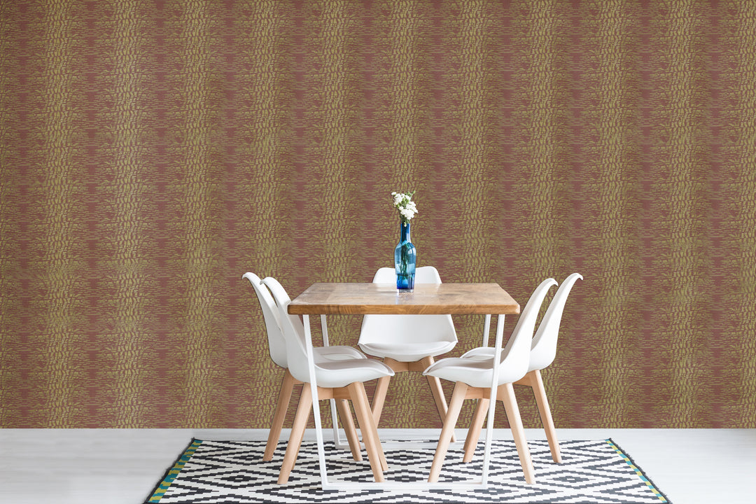 Cardiff Mahogany Stripe Wallpaper 8101-69