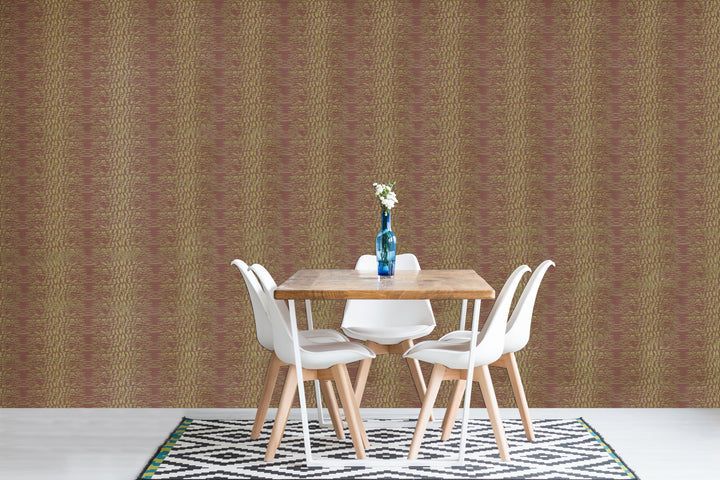 Cardiff Mahogany Stripe Wallpaper 8101-69