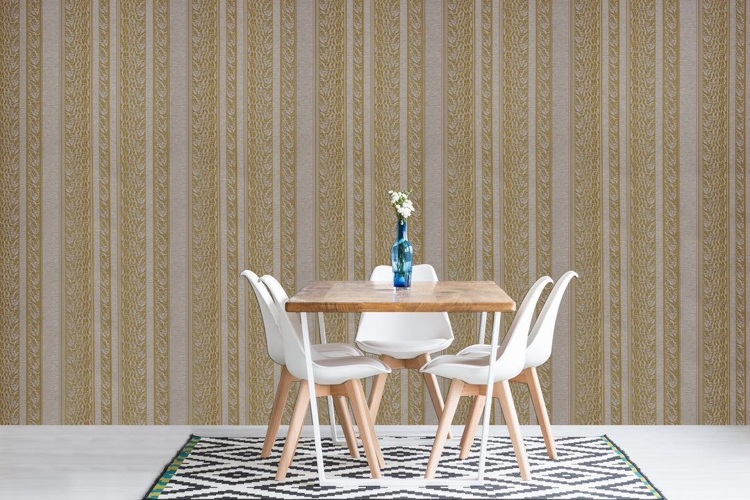 Cardiff Cream Stripe Wallpaper 8102-39