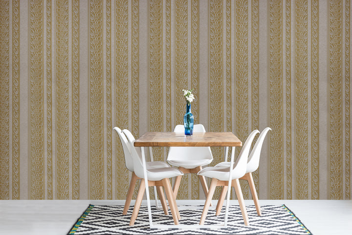 Cardiff Cream Stripe Wallpaper 8102-39