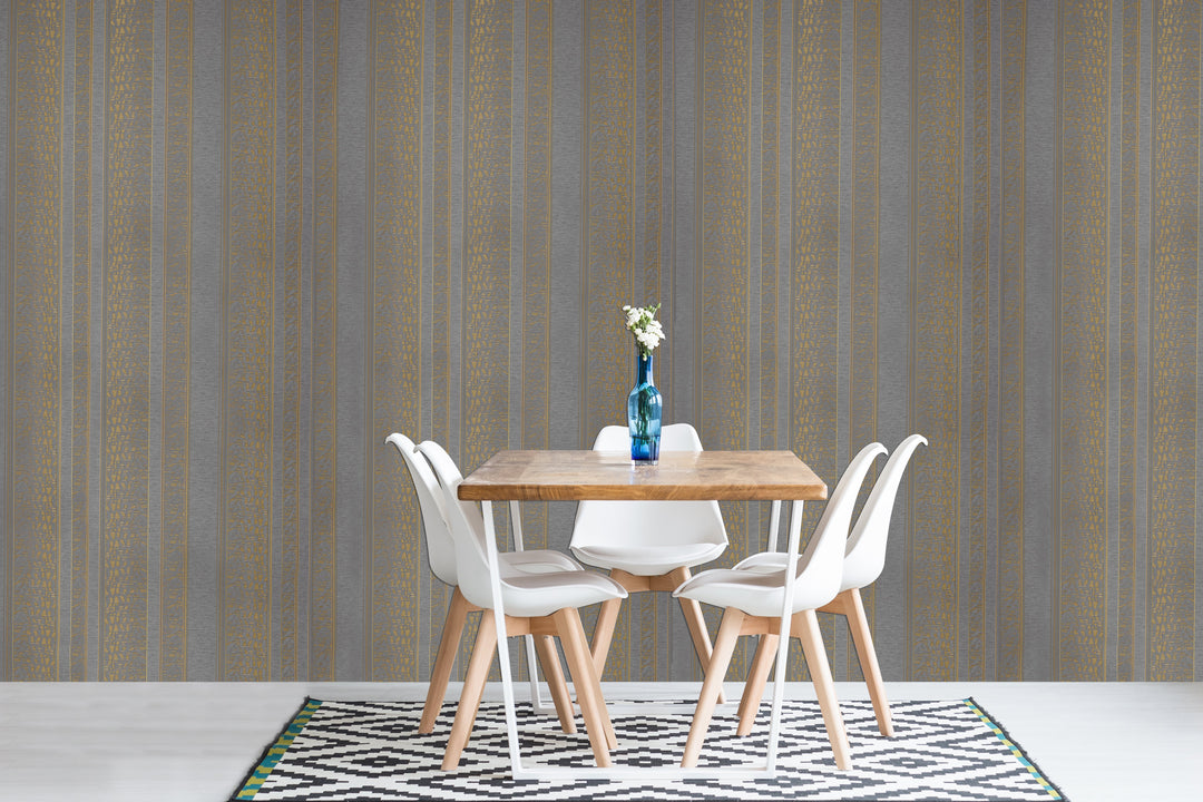 Cardiff Taupe Stripe Wallpaper 8102-52