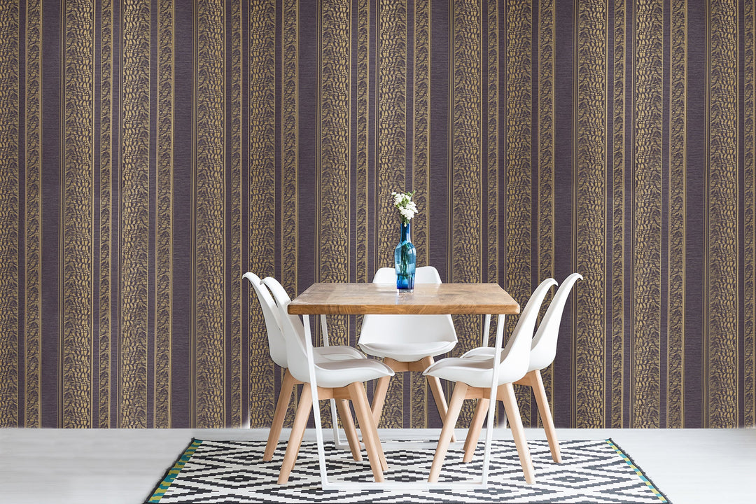 Cardiff Brown Stripe Wallpaper 8102-55