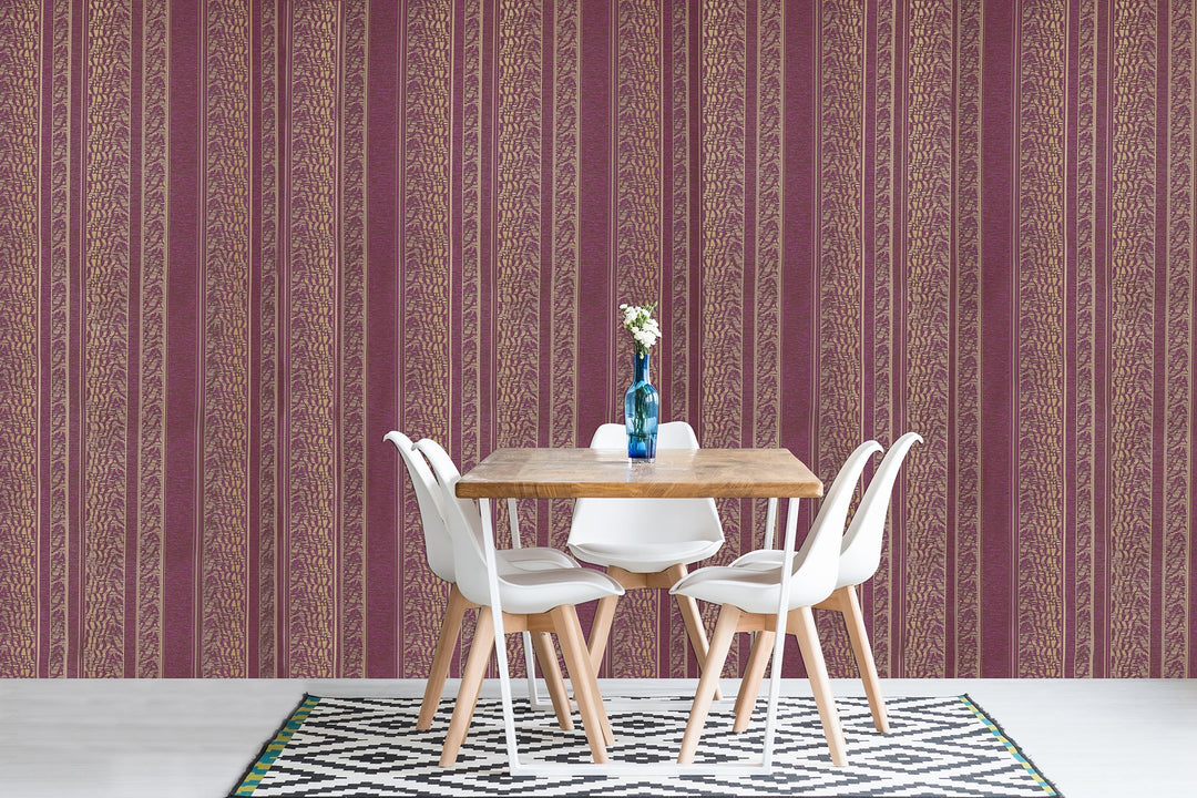 Cardiff Purple Stripe Wallpaper 8102-66