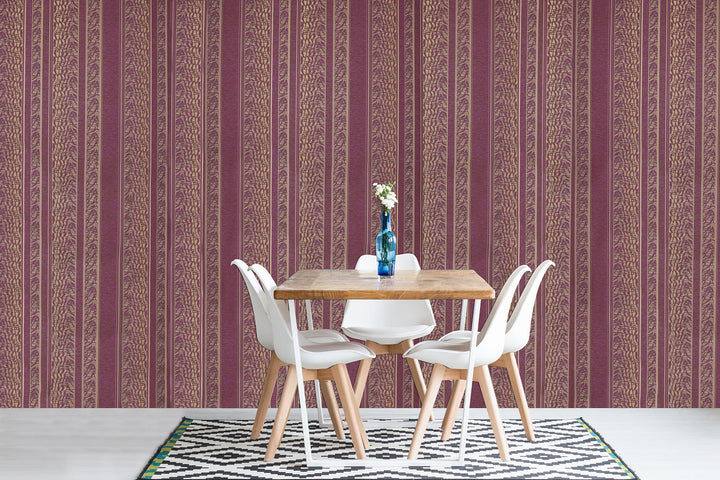 Cardiff Purple Stripe Wallpaper 8102-66