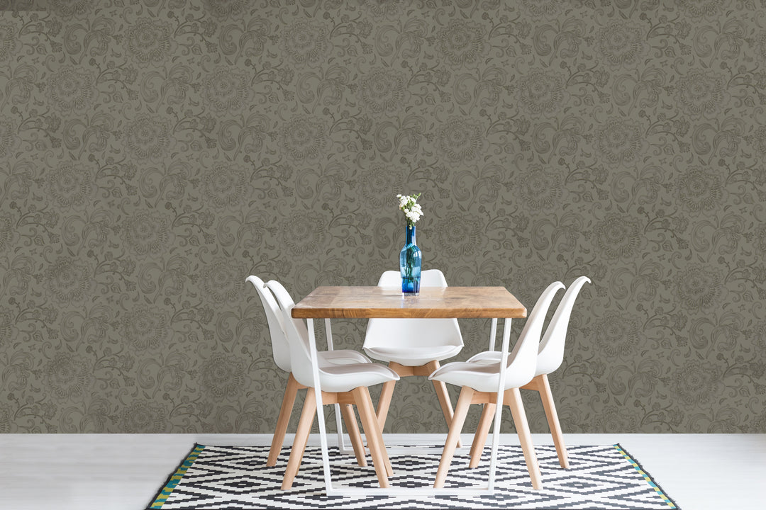 Cardiff Charcoal Texture Wallpaper 8203-55
