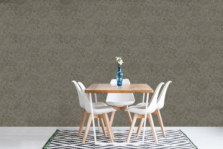 Cardiff Charcoal Texture Wallpaper 8203-55