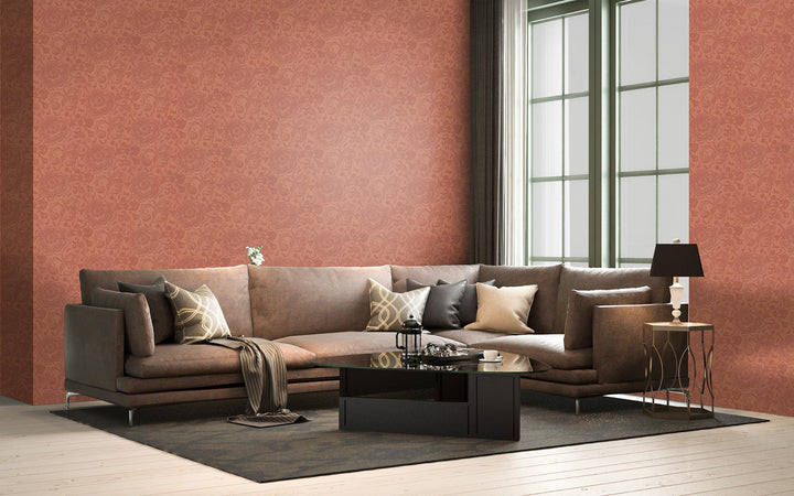 Cardiff Terracotta Texture Wallpaper 8203-66