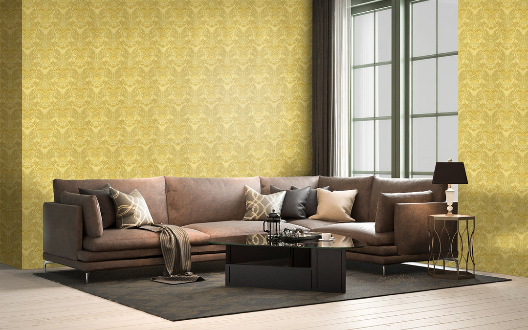 Cardiff Lemon Texture Wallpaper 8316-28