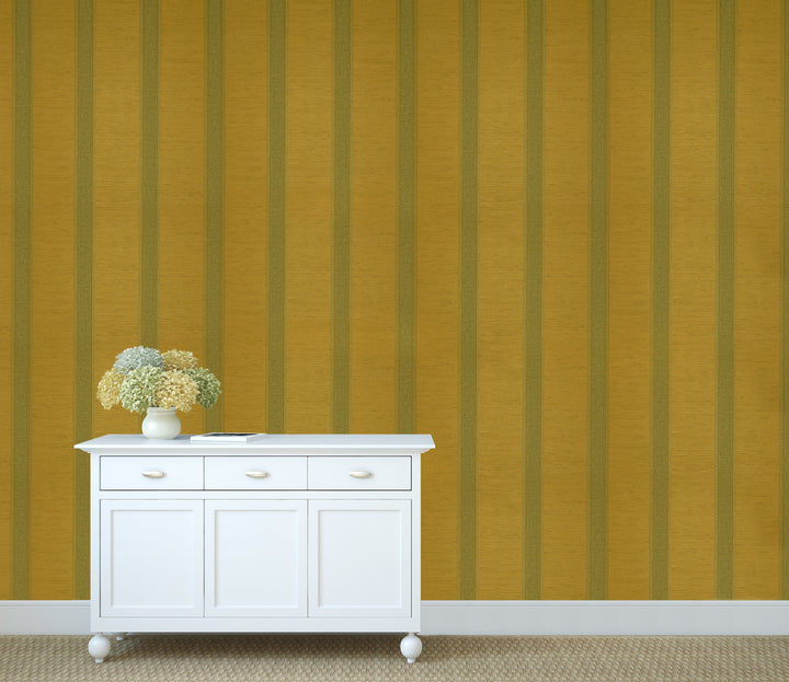 Hastings Mustard Stripe Wallpaper 7223-83