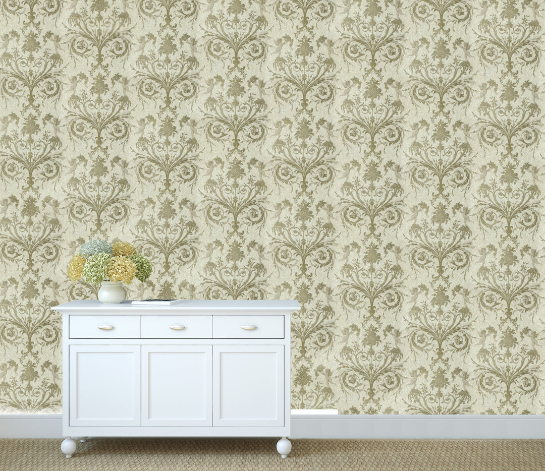 Hastings Classic Floral Linen Wallpaper 8333-36T