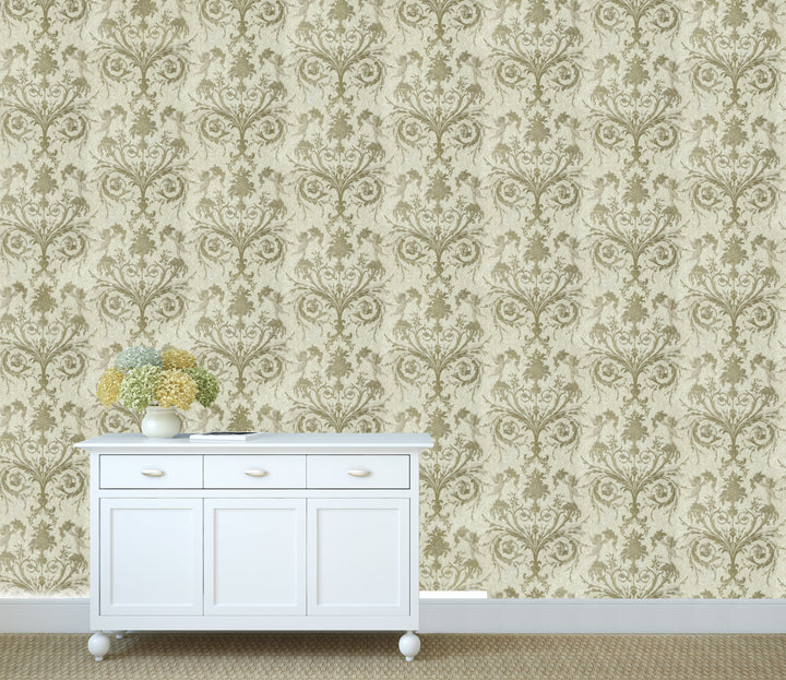 Hastings Classic Floral Linen Wallpaper 8333-36T