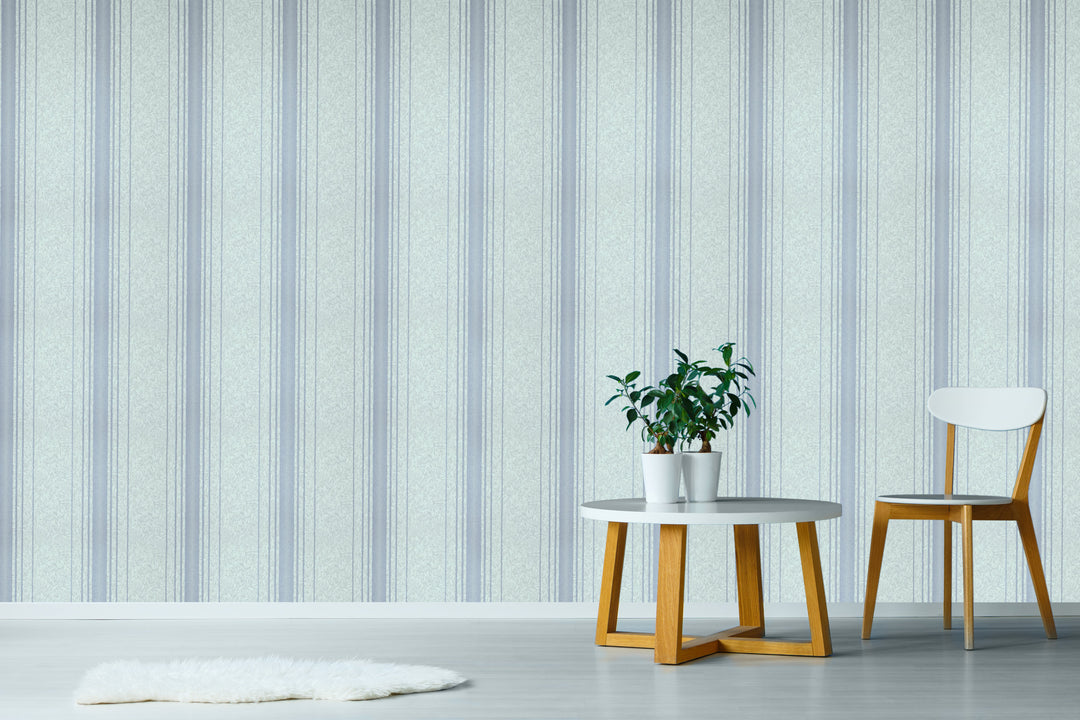 Hastings Cloud Blue Stripe Wallpaper 8334-25T